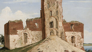 Vincentas Dmachauskas. Trakų pilis. 1854 (Krokuvos nacionalinis muziejus, MNK II-a-117)