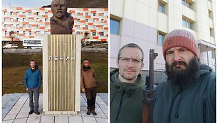 Žilvinas Adomaitis ir Konstantinas Dergunovas Svalbarde