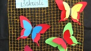 Mokinių kurti drugeliai