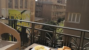 Pusryčiai viešbutyje Kairo centre