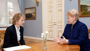 Asta Skaisgirytė-Liau&scaron;kienė su Dalia Grybauskaite