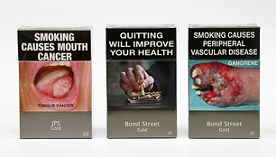 Cigarečių pakeliai Australijoje