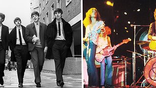 „The Beatles“ ir „Led Zeppelin“