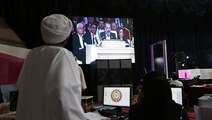 Įtakingas opozicijos veikėjas Ahmedas Moazas al Khatibas