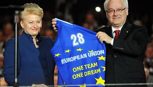 Lietuvos prezidentė Dalia Grybauskaitė ir Kroatijos prezidentas Ivo Josipovičius