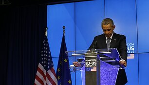 Barackas Obama ES ir JAV vir&scaron;ūnių susitikime Briuselyje