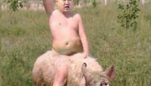 Kinai juokiasi i&scaron; Kim Jong Uno