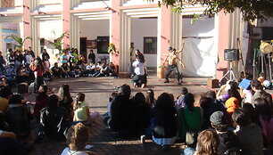 Gatvės teatras Bogotoje