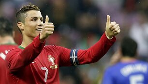 Cristiano Ronaldo įmu&scaron;ė pergalingą įvartį.