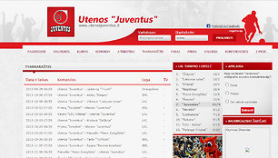 Utenos „Juventus“ interneto svetainė