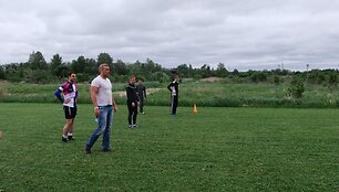 &Scaron;iaulių regbininkų treniruotė su profesionalu Jamesu Percivalu