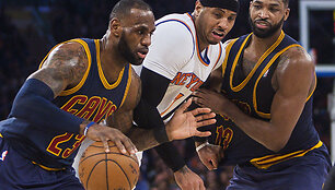 LeBronas Jamesas, Carmelo Anthony ir Tristanas Thompsonas