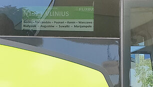 Kompanijos &bdquo;Flixbus&ldquo; autobusas Marijampolėje