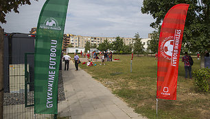 Vilniaus Pilaitės gimnazijos dengto futbolo maniežo atidarymas