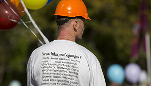 Protesto akcija &bdquo;Mūsų pasirinkimas &ndash; orus darbas, o ne moderni vergovė!&ldquo;