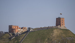 Saulėta sekmadienio popietė Vilniaus centre