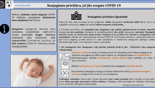 Kūdikio priežiūra ir žindymas sergant COVID-19