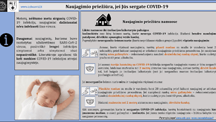 Kūdikio priežiūra ir žindymas sergant COVID-19
