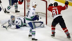 &bdquo;Blackhawks&ldquo; ekipai du įvarčius pelnė  Marianas Hossa