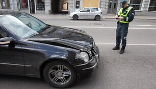 Avarija Vilniuje, netoli Žaliojo tilto