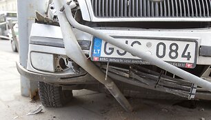 Avarija Vilniuje, netoli Žaliojo tilto