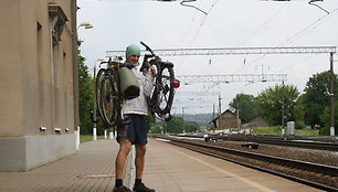 Išlipus iš traukinio Kaišiadorių geležinkelio stotyje