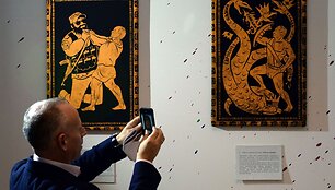 Vladimirą Putiną garbinanti paroda Maskvoje