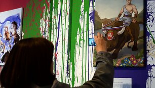 Vladimirą Putiną garbinanti paroda Maskvoje