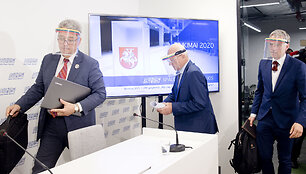 Partijos Kartų solidarumo sąjunga-Santalka Lietuvai prie&scaron;rinkiminė spaudos konferencija