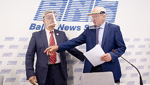 Partijos Kartų solidarumo sąjunga-Santalka Lietuvai prie&scaron;rinkiminė spaudos konferencija