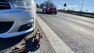 Pavojingas ruožas kelyje Vilnius-Kaunas