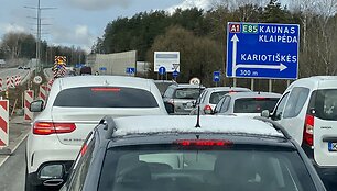 Kelyje Vilnius-Kaunas - patikros punktas