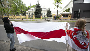 Protestas prie Baltarusijos ambasados Vilniuje