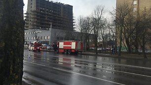Gaisras Savanorių pr. Kaune