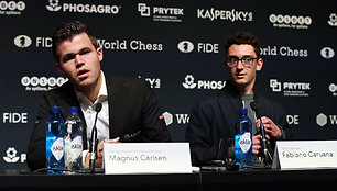 Magnusas Carlsenas ir Fabiano Caruana