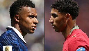 Kylianas Mbappe ir Achrafas Hakimi