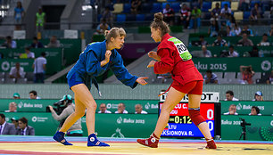 Sambo imtynininkė Rūta Aksionova iškovojo Europos žaidynių bronzos medalį