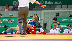 Sambo imtynininkė Rūta Aksionova iškovojo Europos žaidynių bronzos medalį