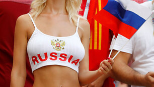 Rusijos ir Ispanijos rungtynių sirgaliai
