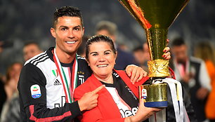 Cristiano Ronaldo ir jo mama Dolores Aveiro