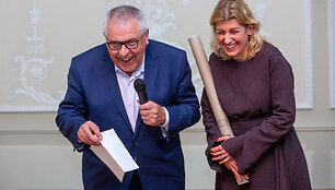 Stasys Eidrigevičius ir Liana Ruokytė Jonsson