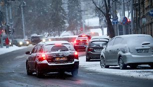 Ketvirtadienio eismo sąlygos Vilniuje