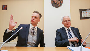 Gabrielius Landsbergis ir Algirdas Monkevičius