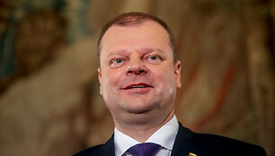 Saulius Skvernelis BNS spaudos konferencijoje