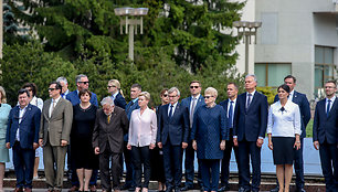 Vėliavų pakėlimo ceremonija Nepriklausomybės aikštėje