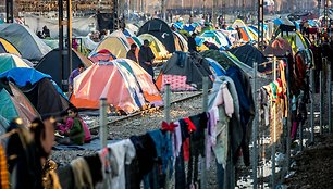 Idomeni pabėgėlių stovykla 