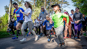 20-ies maratonų bėgimo startas Paneriuose