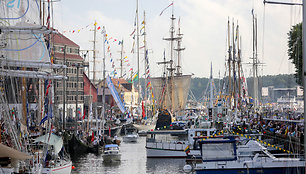 Istorinių laivų paradas Danės upėje „Dangės flotilė“