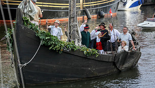 Istorinių laivų paradas Danės upėje „Dangės flotilė“