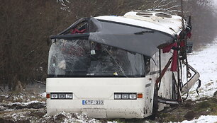 Autobuso avarija &scaron;alia Deltuvos
